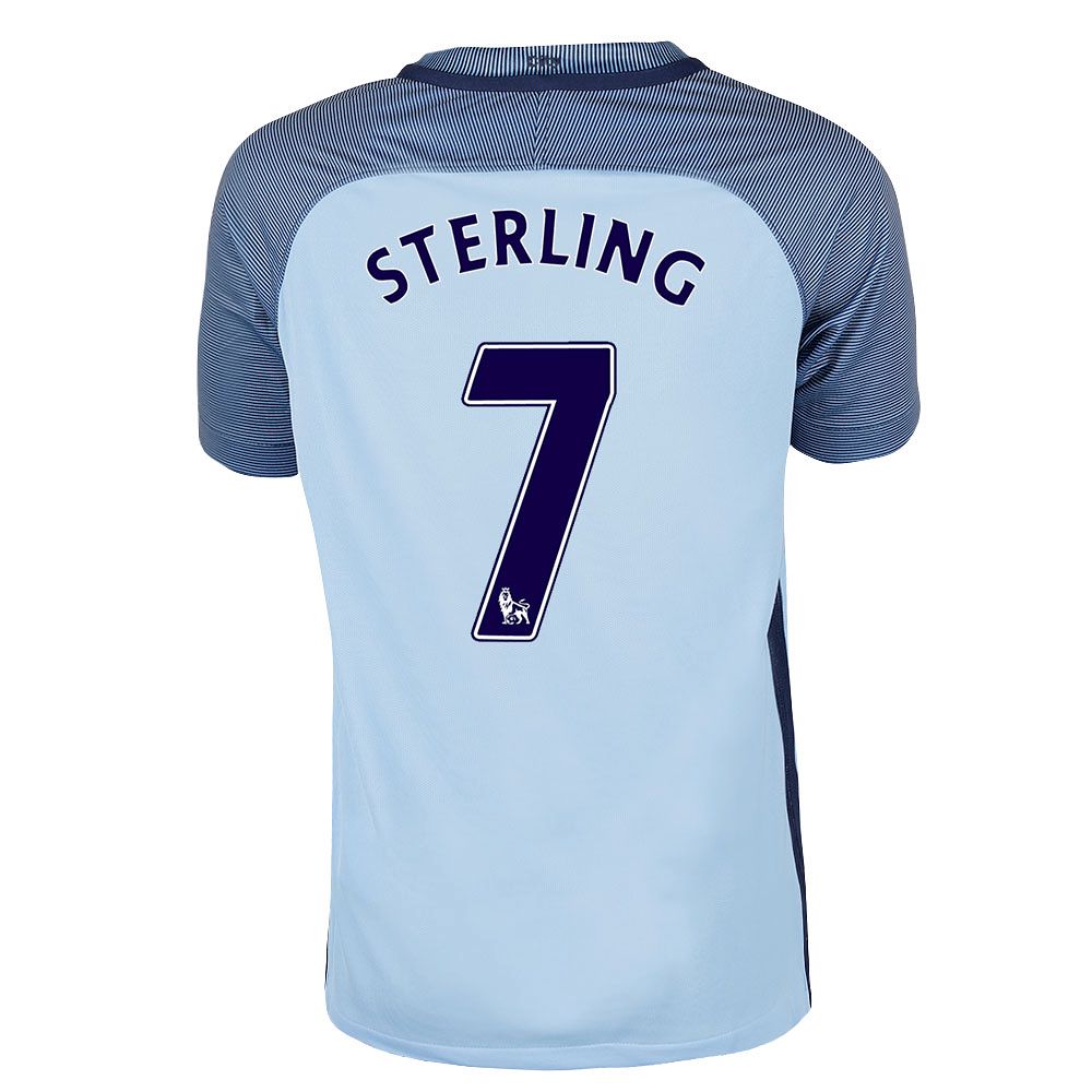 Camiseta 1ª Manchester City 2016/2017 Sterling Junior Azul - Fútbol Factory