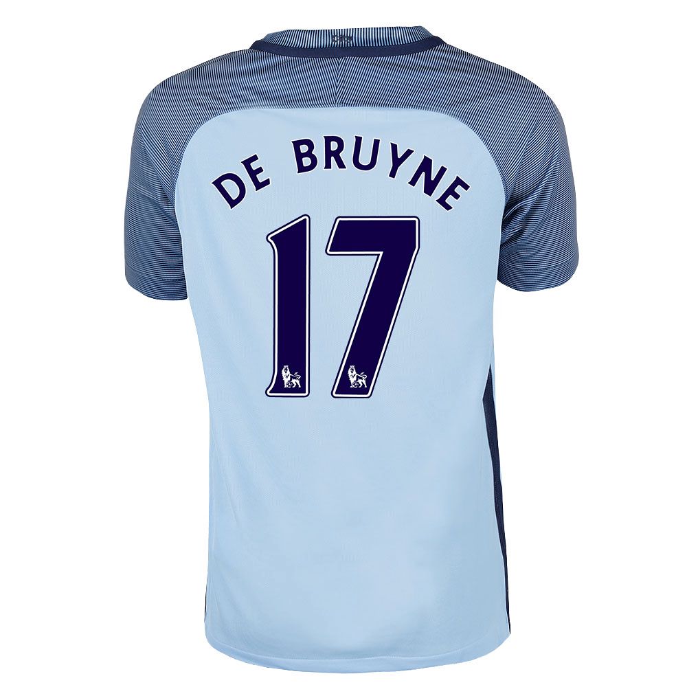 Camiseta 1ª Manchester City 2016/2017 De Bruyne Junior Azul - Fútbol Factory