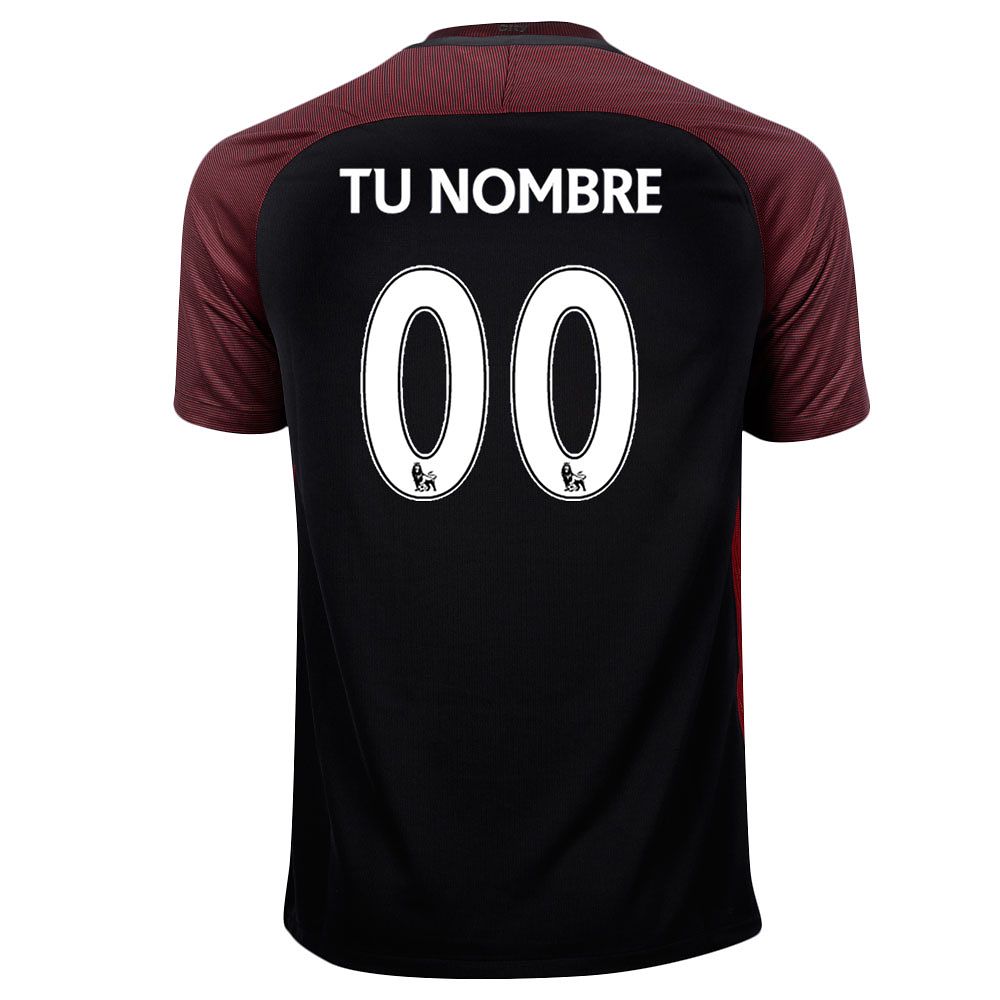 Camiseta 2ª Manchester City 2016/2017 Personalizada Negro - Fútbol Factory
