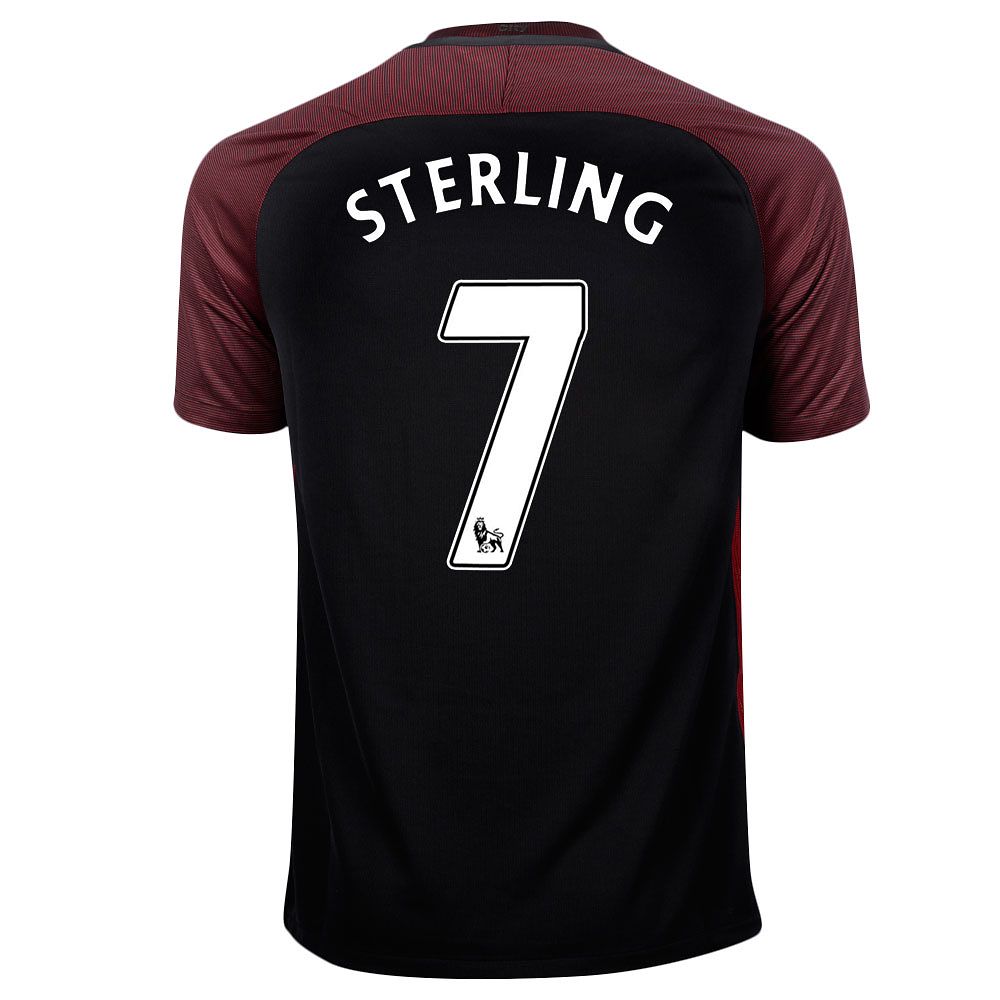 Camiseta 2ª Manchester City 2016/2017 Sterling Negro - Fútbol Factory