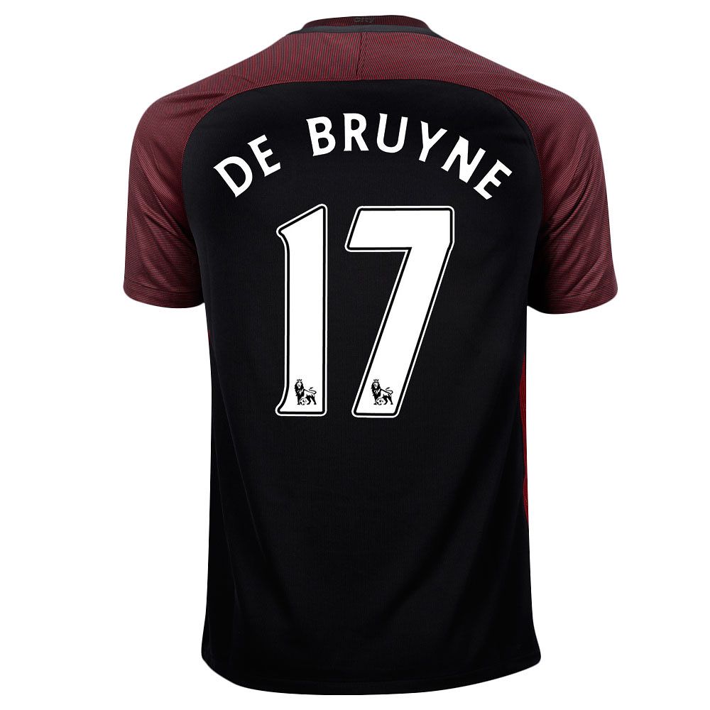 Camiseta 2ª Manchester City 2016/2017 De Bruyne Negro - Fútbol Factory