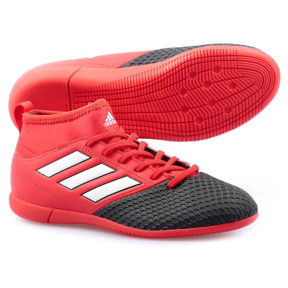Zapatillas de Fútbol Sala ACE 17.3 Junior IN Rojo Negro - Fútbol Factory
