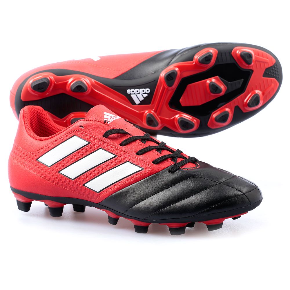 Botas de Fútbol ACE 17.4 FxG Rojo Negro - Fútbol Factory