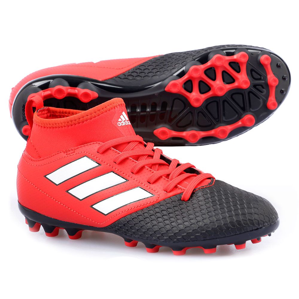 Botas de Fútbol ACE 17.3 Junior AG Rojo Negro - Fútbol Factory