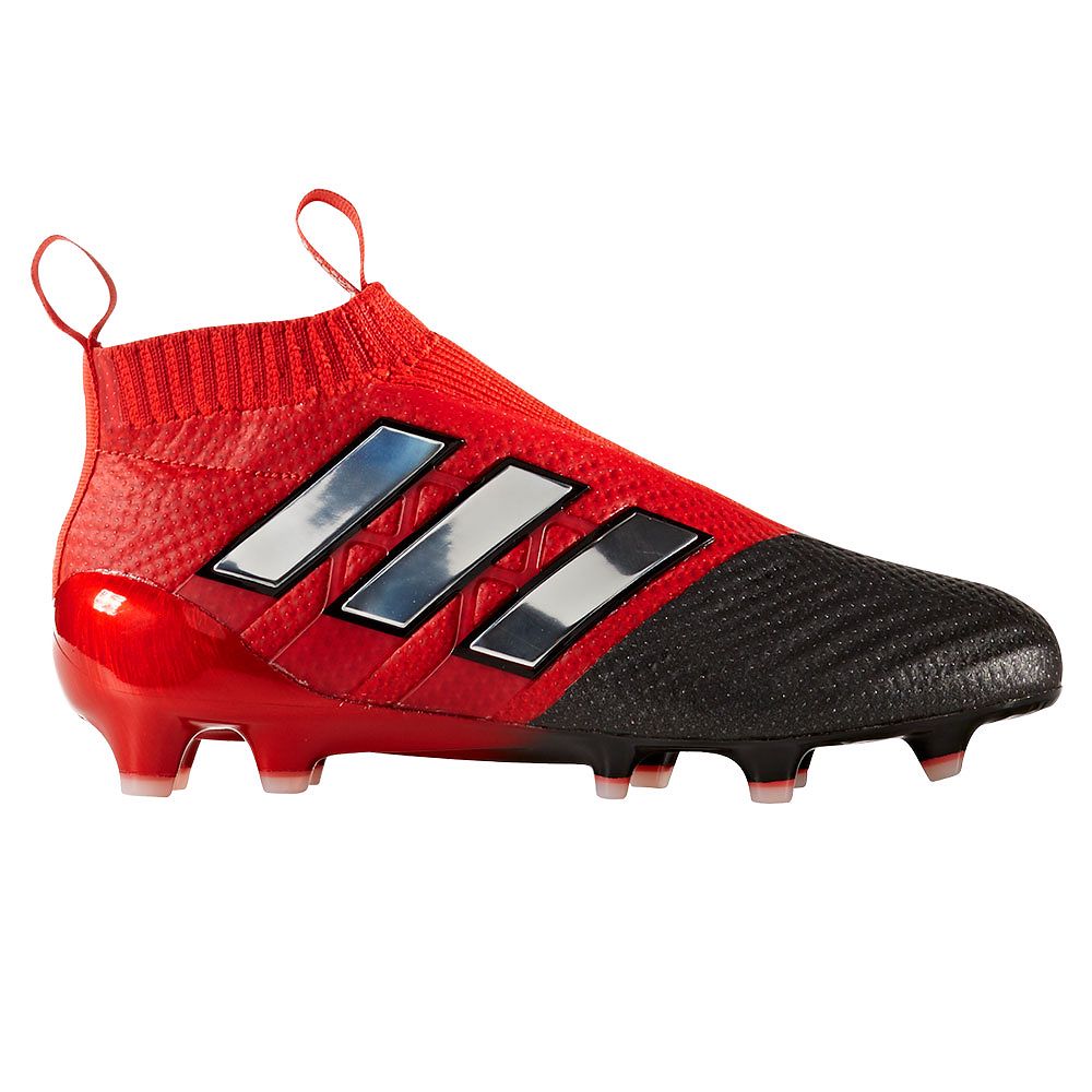 Botas de Fútbol ACE 17+ Purecontrol FG/AG Rojo Negro - Fútbol Factory
