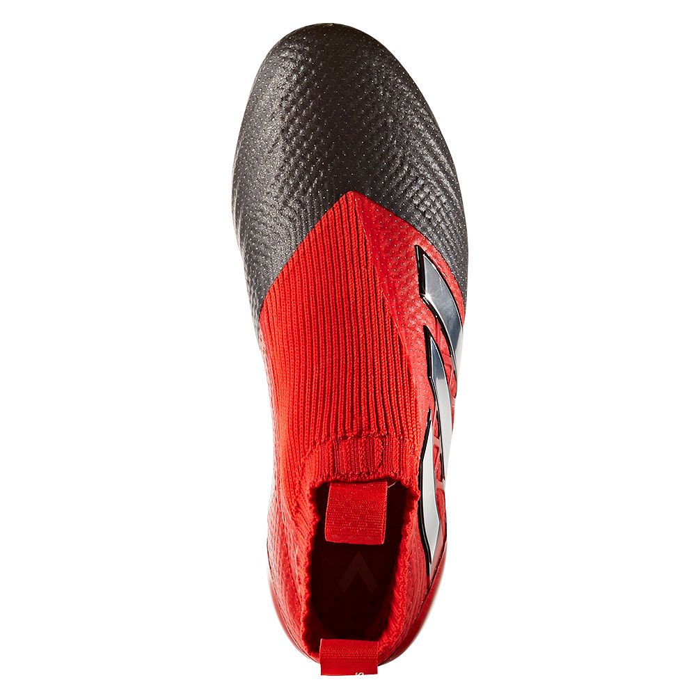 Botas de Fútbol ACE 17+ Purecontrol FG/AG Rojo Negro - Fútbol Factory