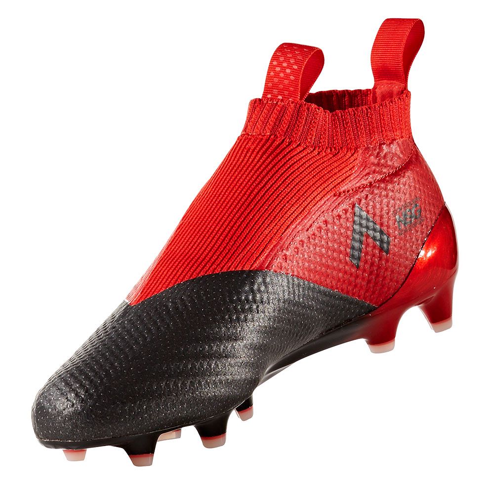 Botas de Fútbol ACE 17+ Purecontrol FG/AG Rojo Negro - Fútbol Factory