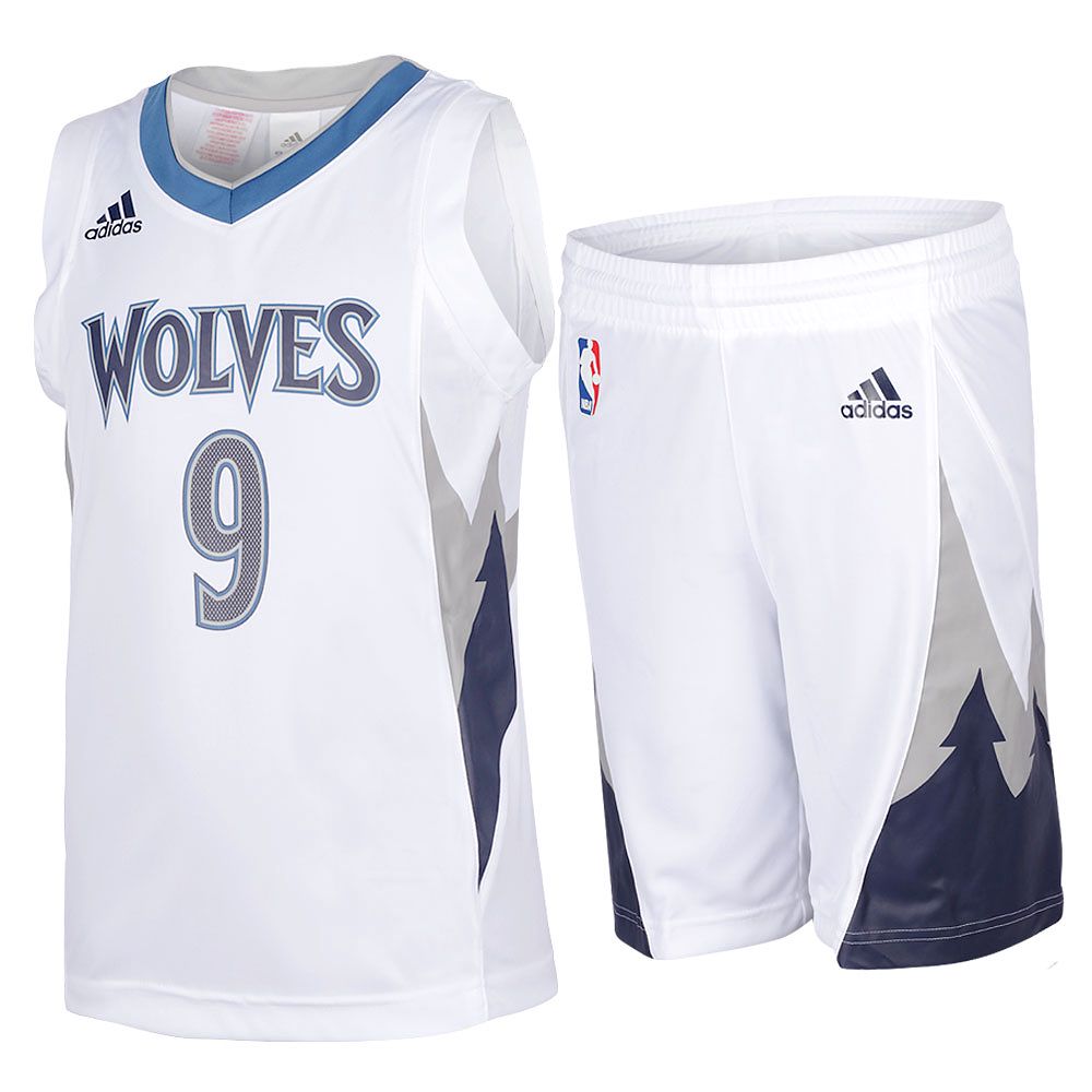 Conjunto 1ª NBA Minnesota Timberwolves 2016/2017 Rubio Junior Blanco - Fútbol Factory