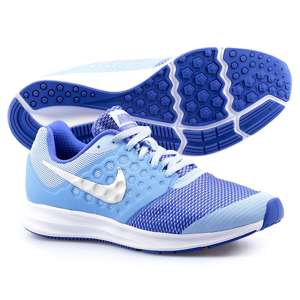 Zapatillas de Running Downshifter 7 Junior Azul Blanco - Fútbol Factory