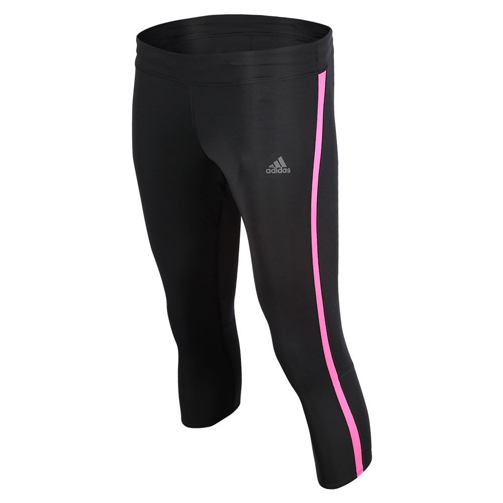 Mallas 3/4 de Running Response Mujer Negro Rosa - Fútbol Factory