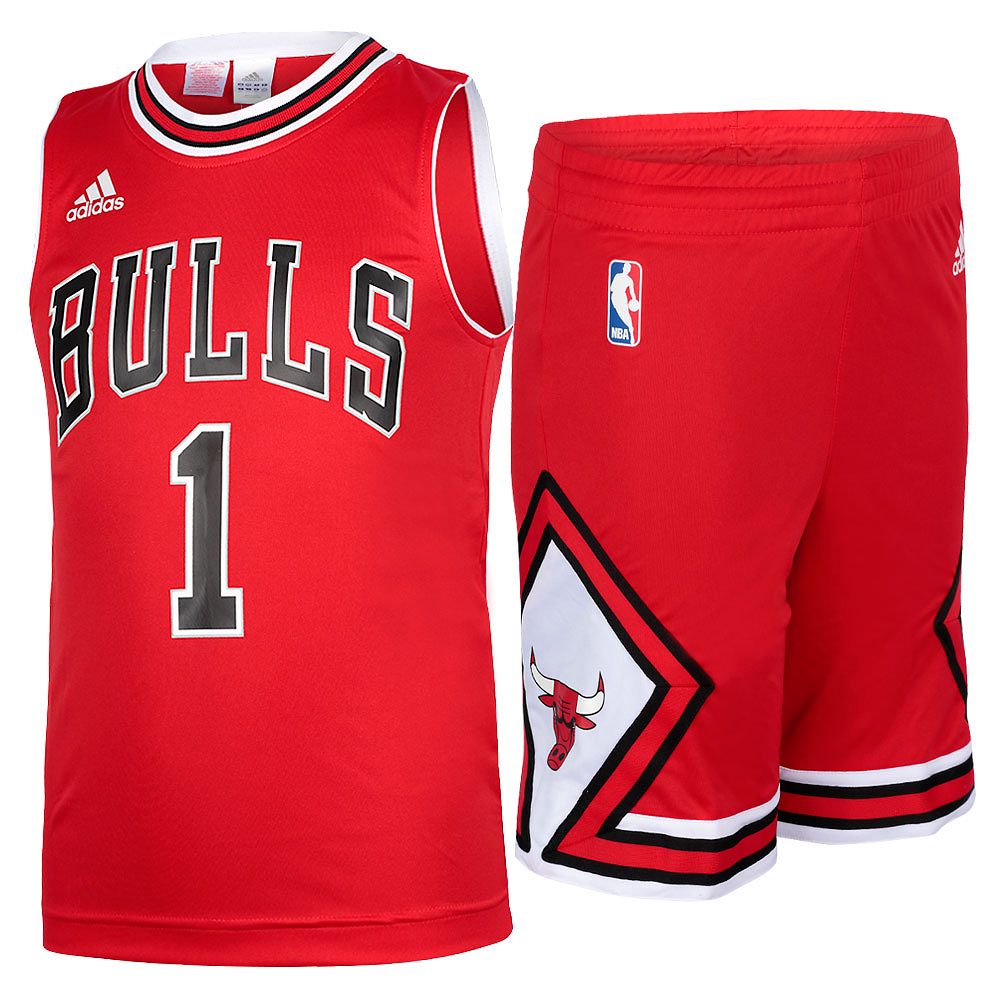 Conjunto 1ª NBA Chicago Bulls 2016/2017 Rose Junior Rojo - Fútbol Factory