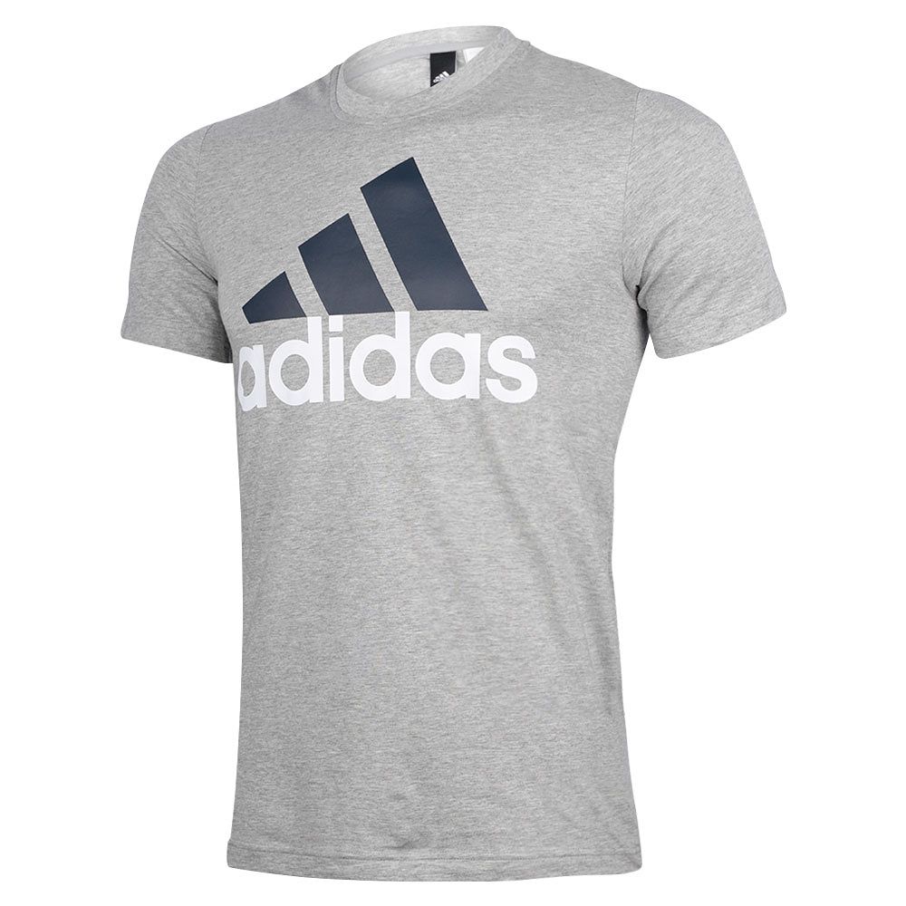 Camiseta de Training Sport Essentials Logo Gris Blanco - Fútbol Factory