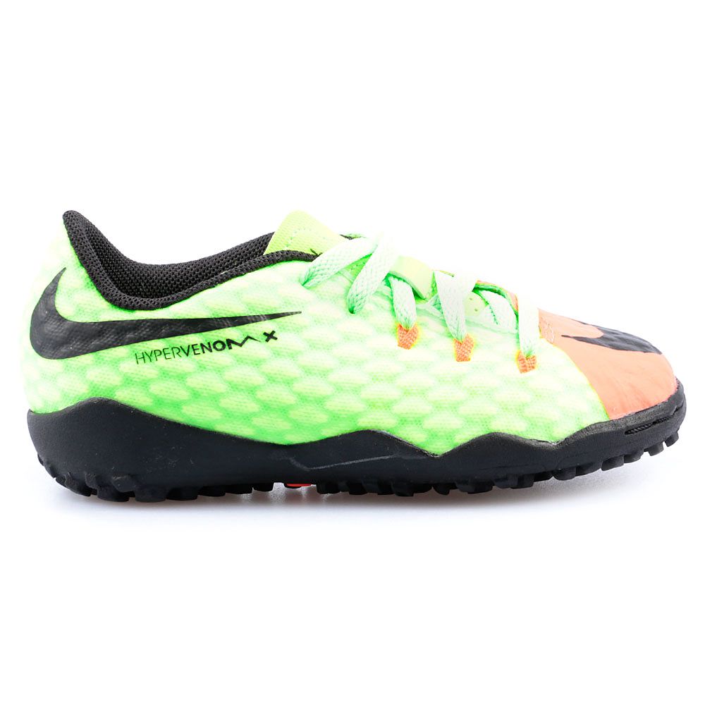 Botas de Fútbol HypervenomX Phelon III Multitaco Infantil Verde - Fútbol Factory
