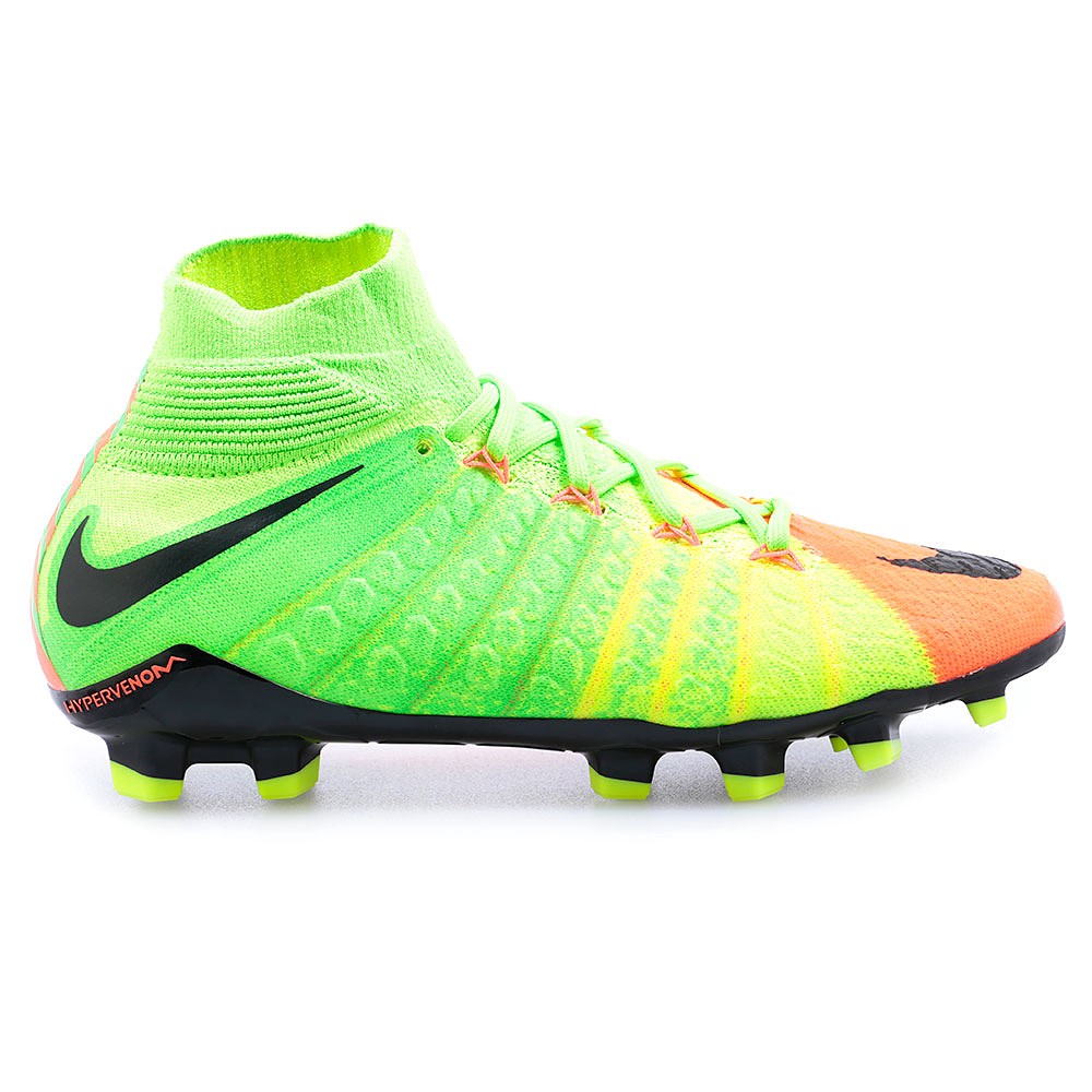 Botas de Fútbol Hypervenom Phantom III DFC FG Junior Verde - Fútbol Factory