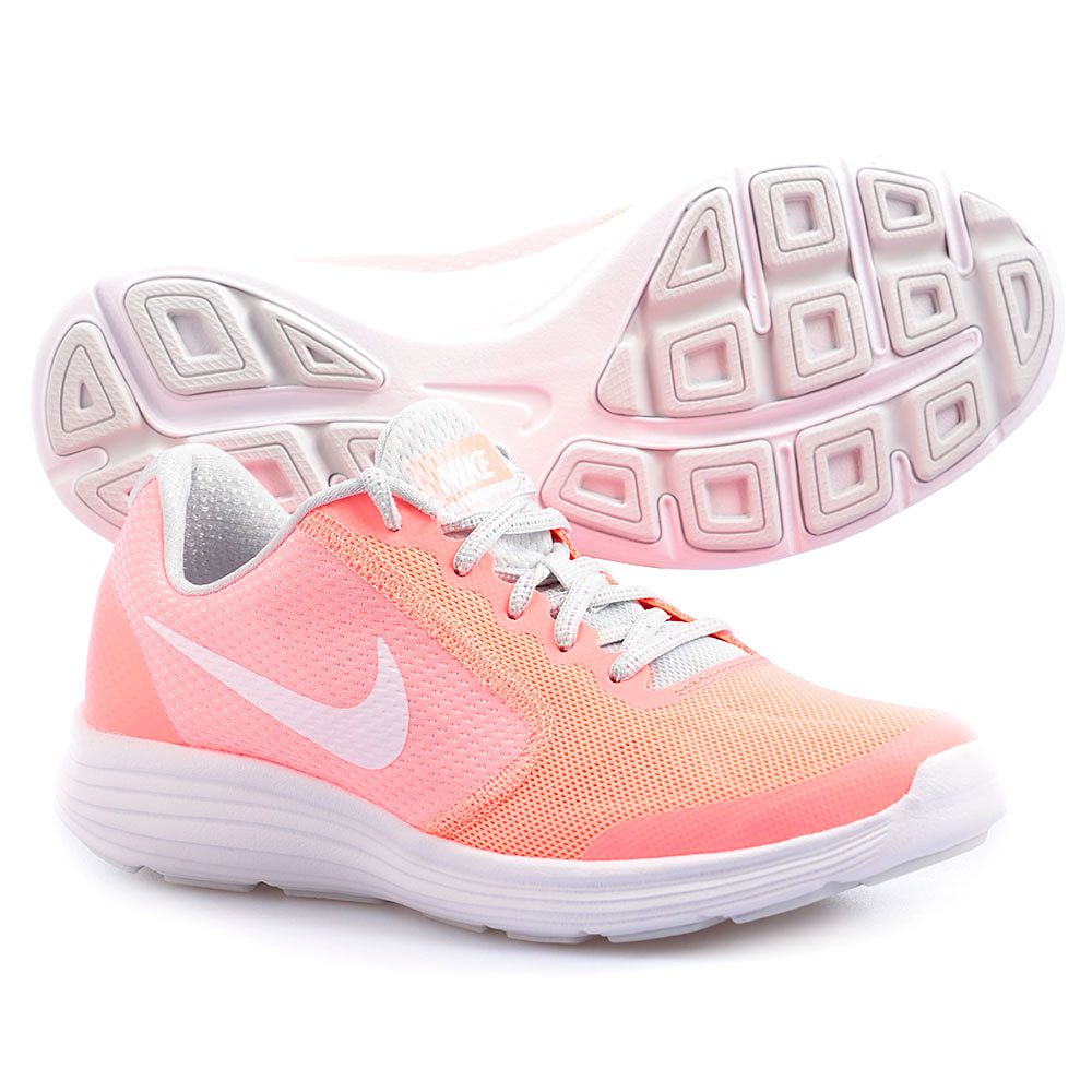 Zapatillas de Running Revolution 3 Junior Rojo Blanco - Fútbol Factory