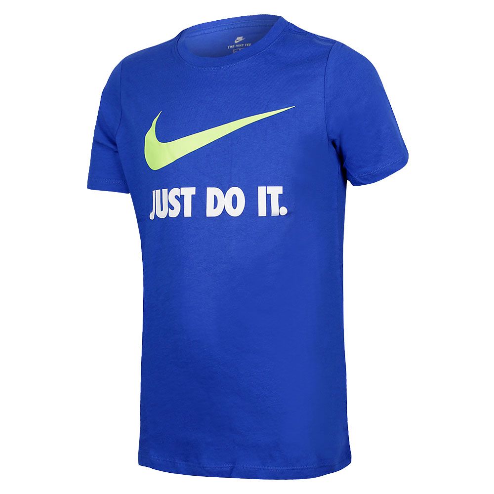 Camiseta de Paseo Just Do It Swoosh Crew Junior Azul - Fútbol Factory