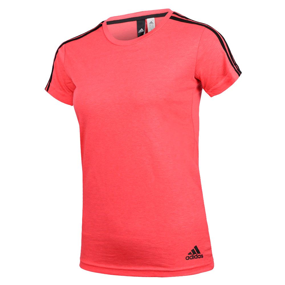 Camiseta de Training Essentials Tres Bandas Mujer Rosa - Fútbol Factory