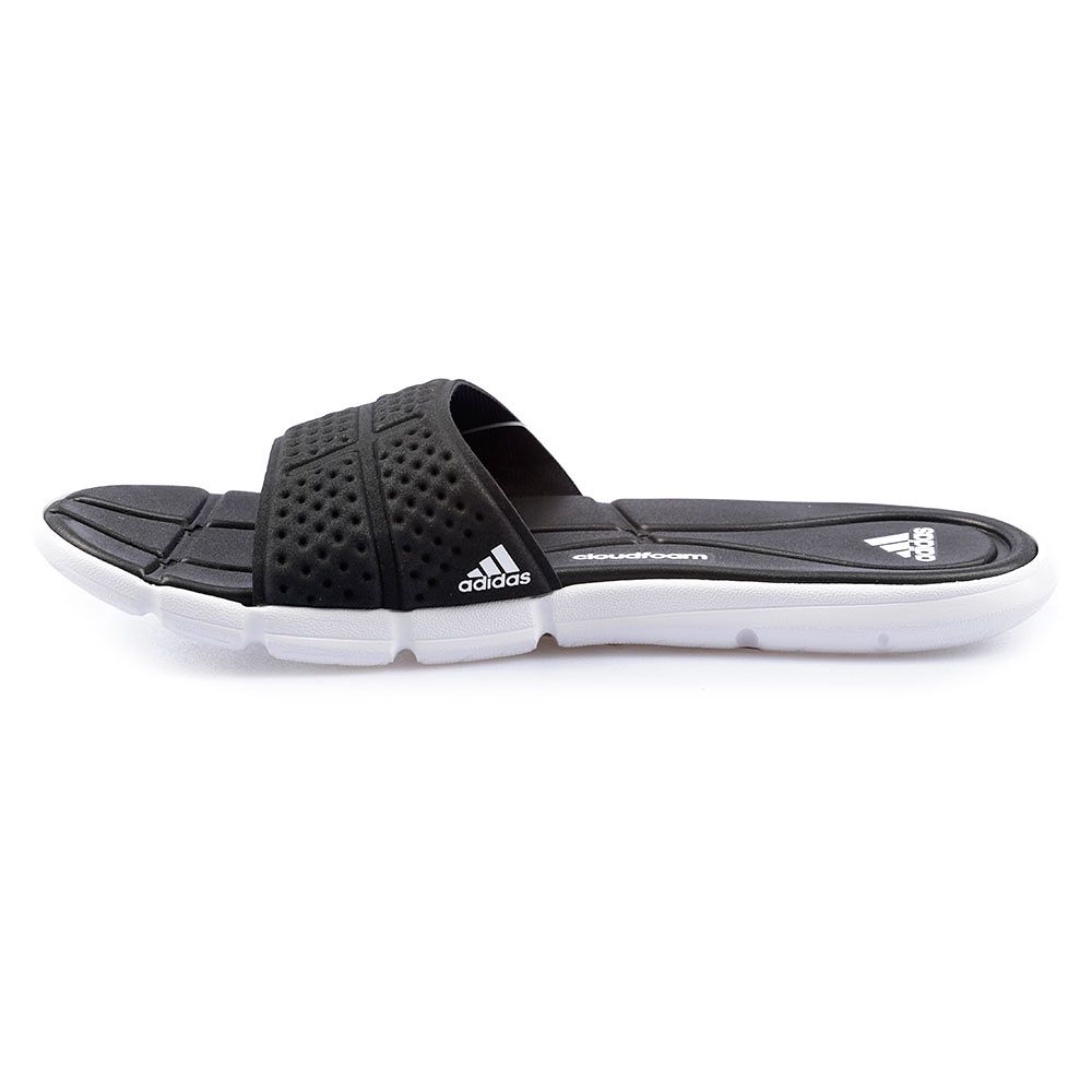 Chanclas Adipure Cloudfoam Mujer Negro Blanco