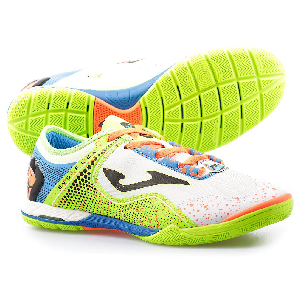 Zapatillas de Fútbol Sala Evo Flex IC Blanco Naranja Zapatillas de Fútbol Sala Evo Flex IC Blanco Naranja - Fútbol Factory