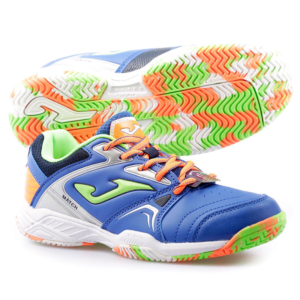Zapatillas de Padel Match Junior Azul Naranja - Fútbol Factory