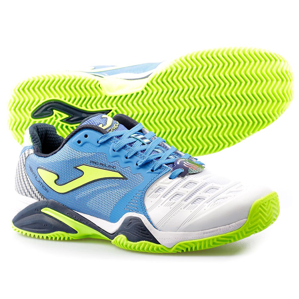 Zapatillas de Tenis Pro Roland Blanco Azul - Fútbol Factory