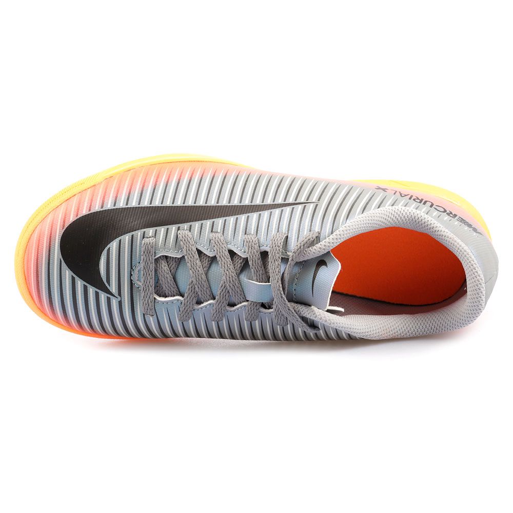 Botas de Fútbol MercurialX Vortex III CR7 Multitaco Junior Gris - Fútbol Factory