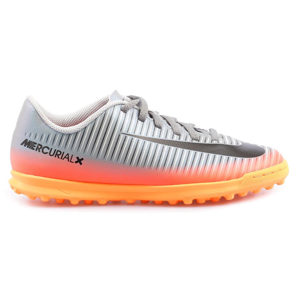 Botas de Fútbol MercurialX Vortex III CR7 Multitaco Junior Gris - Fútbol Factory