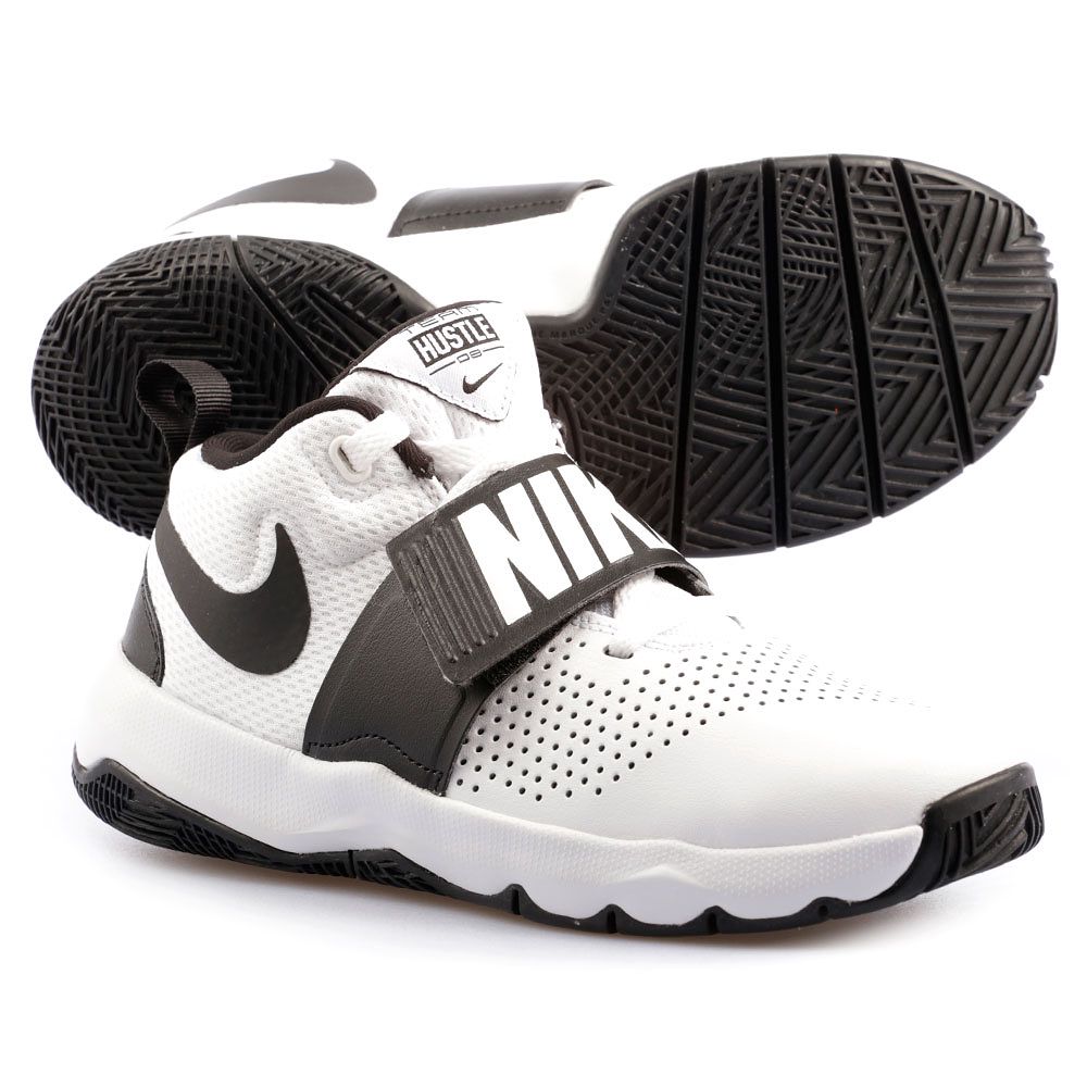 Zapatillas de Baloncesto Team Hustle D8 Junior Blanco Negro - Fútbol Factory