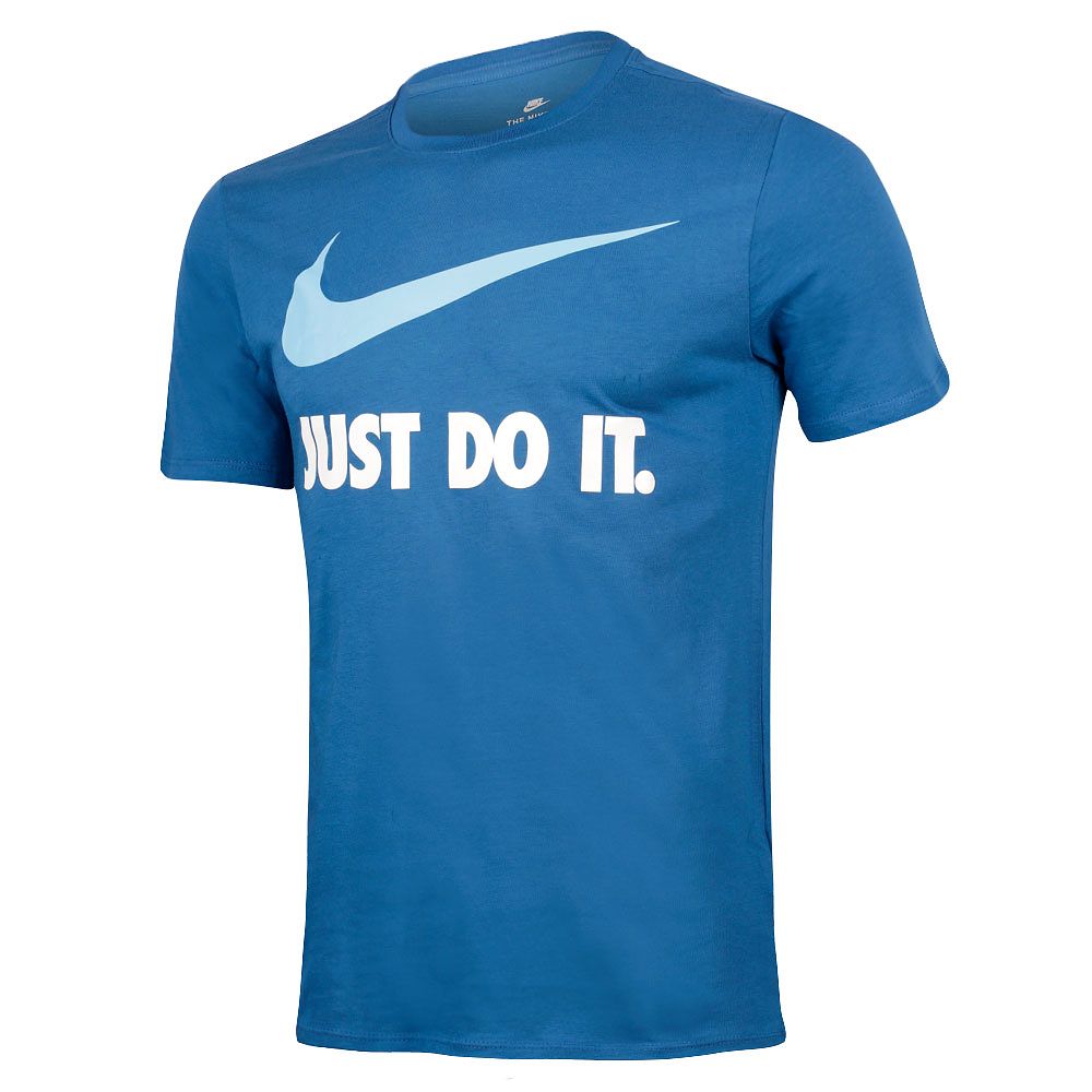 Camiseta de Paseo Just Do It Swoosh Crew Azul - Fútbol Factory