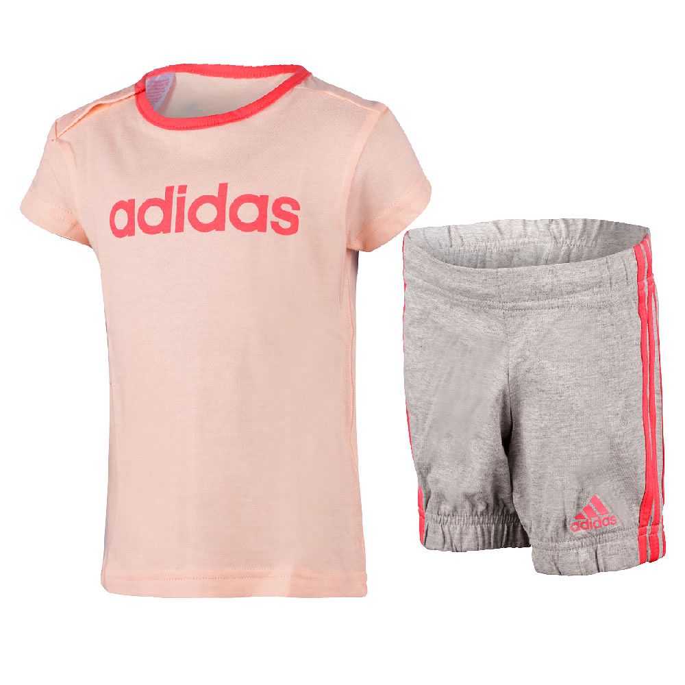 Conjunto de Paseo Summer Easy Bebé Coral Gris - Fútbol Factory