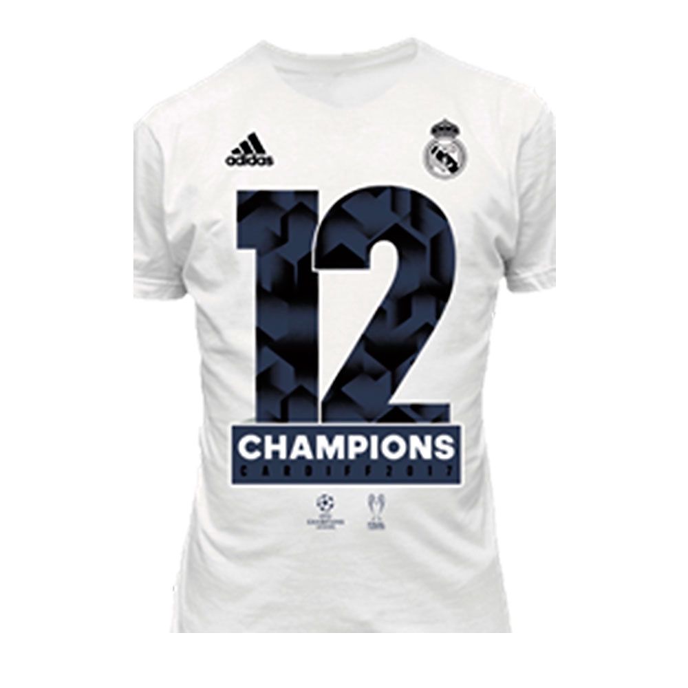 Camiseta Real Madrid Campeón UCL 2016/2017 Duodécima Blanco - Fútbol Factory
