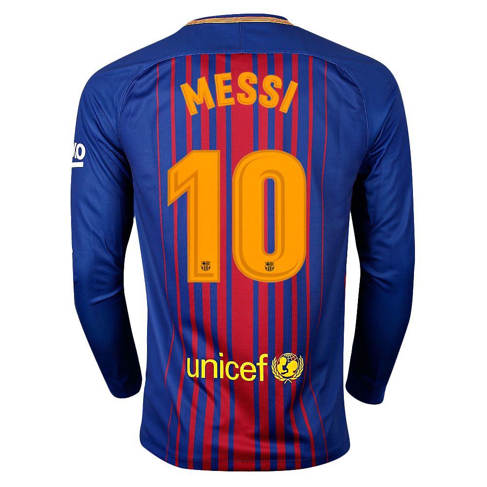 Camiseta 1ª FC Barcelona 2017/2018 Messi Manga Larga Stadium - Fútbol Factory