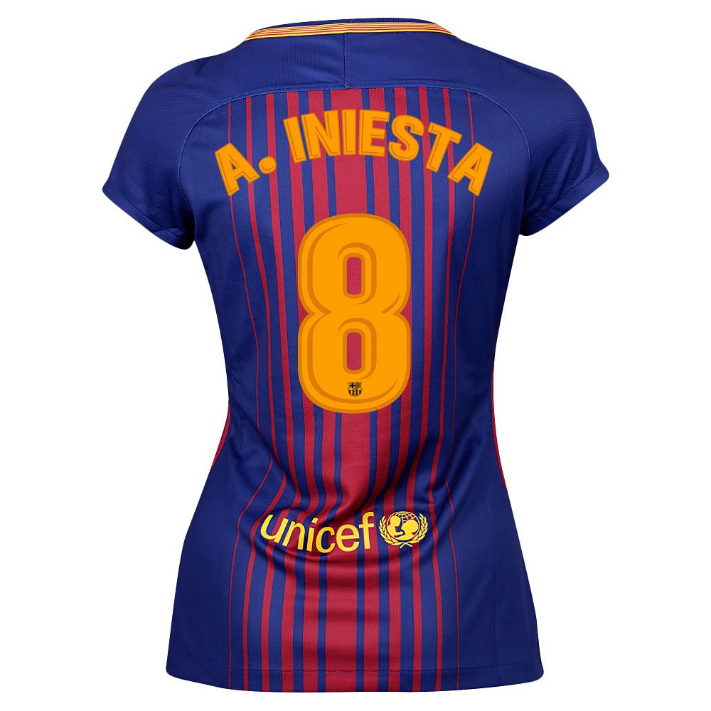 Camiseta 1ª FC Barcelona 2017/2018 Iniesta Stadium Mujer - Fútbol Factory
