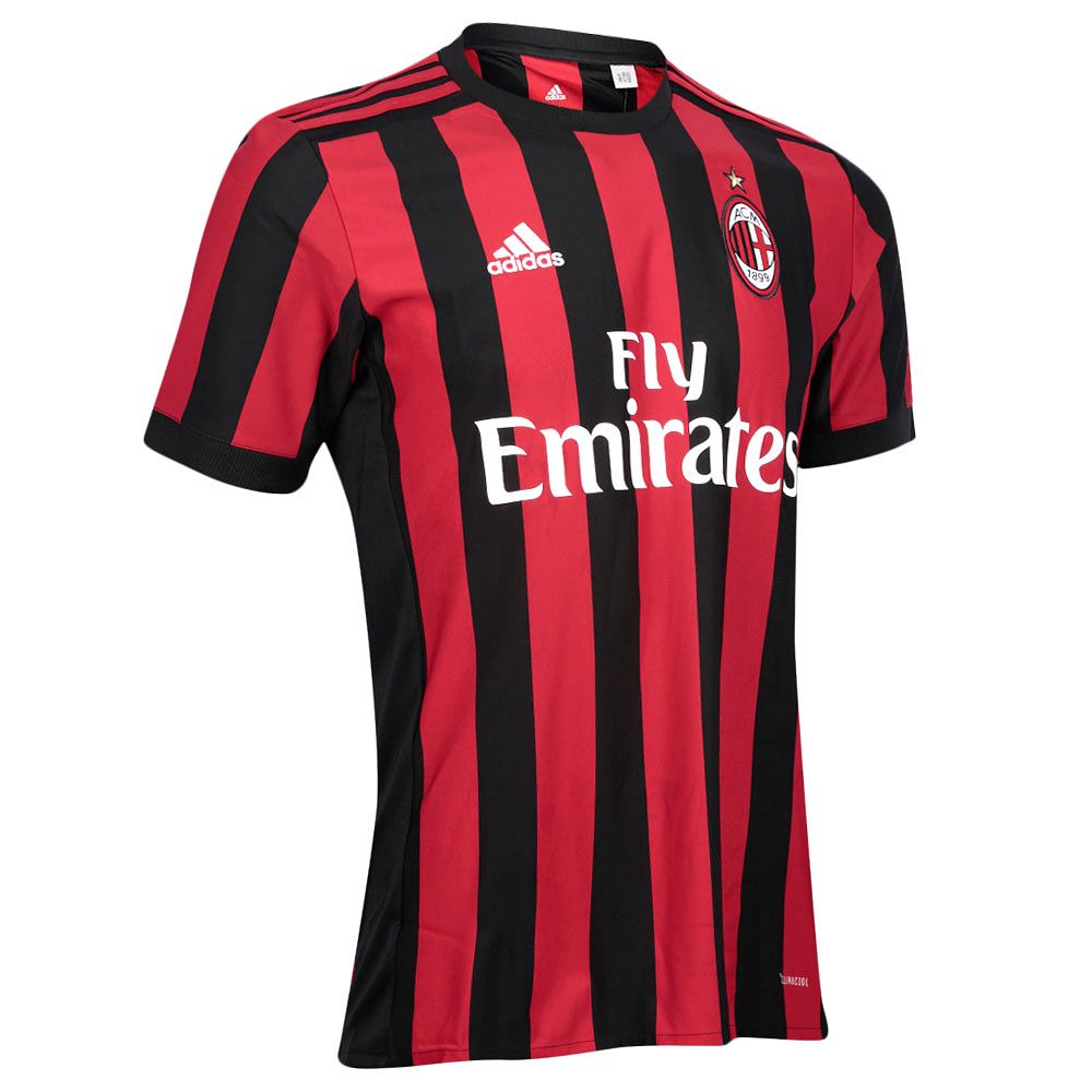 Camiseta 1ª AC Milan 2017/2018 Rojo Negro - Fútbol Factory