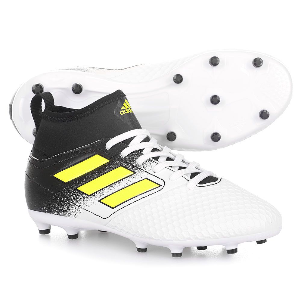 Botas de Fútbol ACE 17.3 Primemesh FG Junior Blanco Negro - Fútbol Factory
