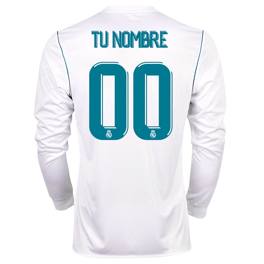 Camiseta 1ª Real Madrid 2017/2018 Personalizado Manga Larga - Fútbol Factory