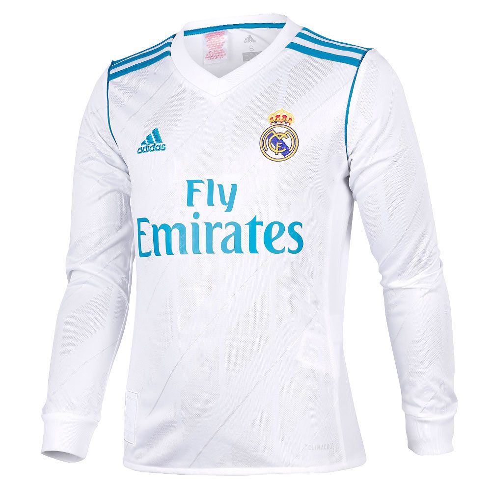 Camiseta 1ª Real Madrid 2017/2018 Manga Larga Junior - Fútbol Factory