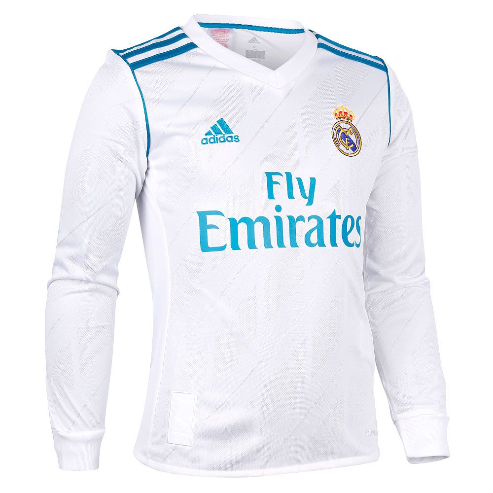 Camiseta 1ª Real Madrid 2017/2018 Manga Larga Junior - Fútbol Factory