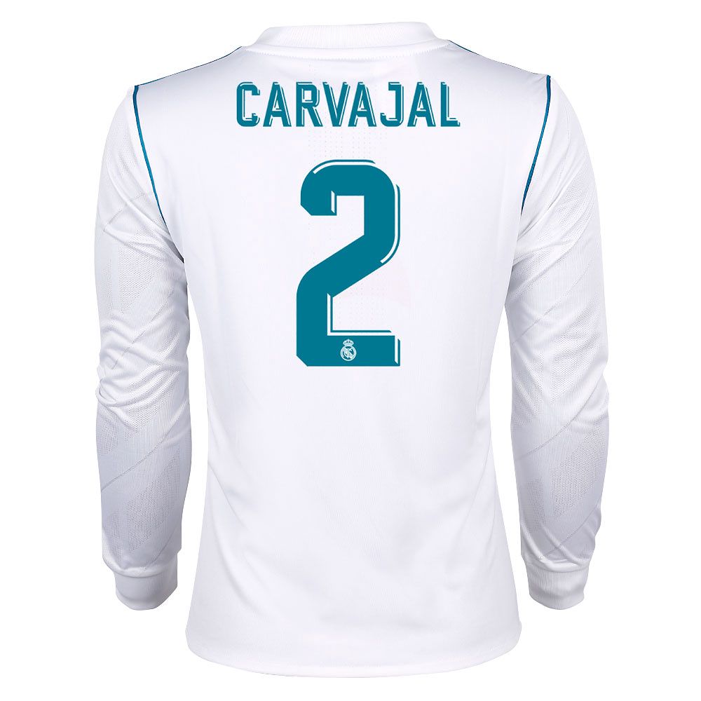 Camiseta 1ª Real Madrid 2017/2018 Carvajal Manga Larga Junior - Fútbol Factory