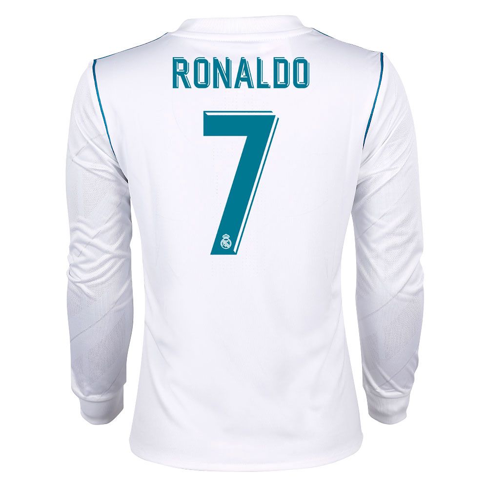 Camiseta 1ª Real Madrid 2017/2018 Ronaldo Manga Larga Junior - Fútbol Factory