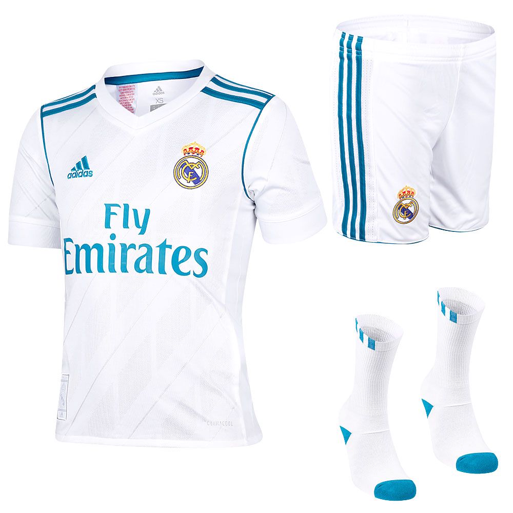 Conjunto 1ª Real Madrid 2017/2018 Junior - Fútbol Factory