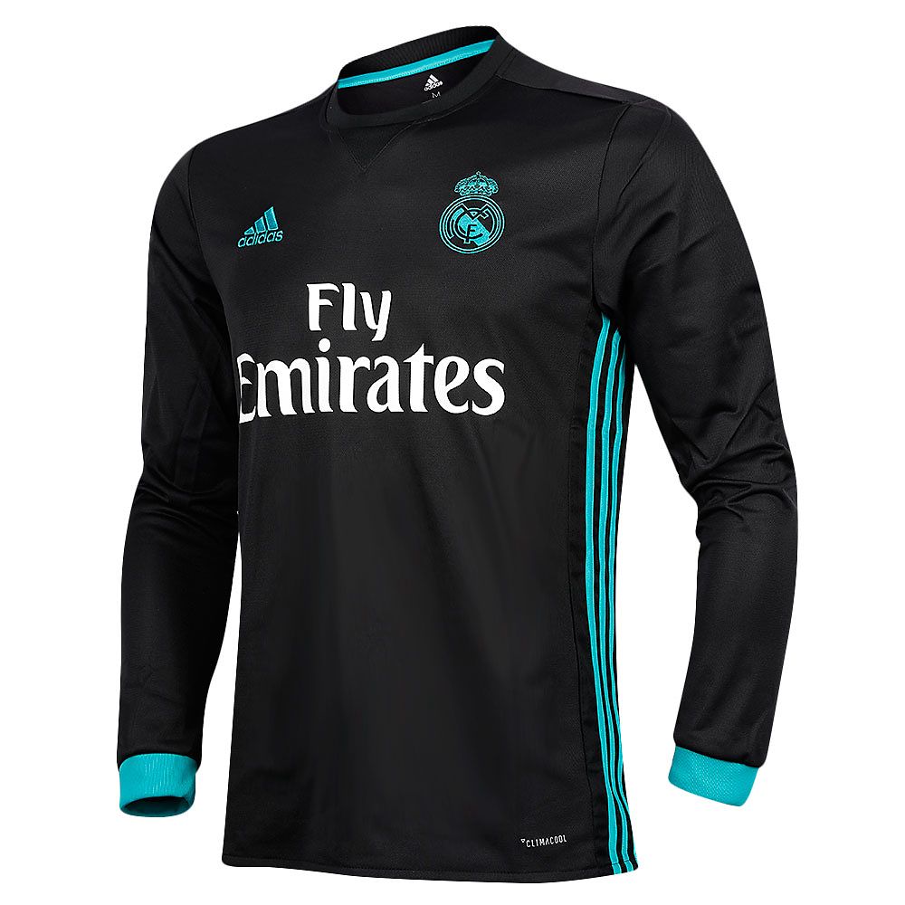 Camiseta 2ª Real Madrid 2017/2018 Manga Larga Negro - Fútbol Factory