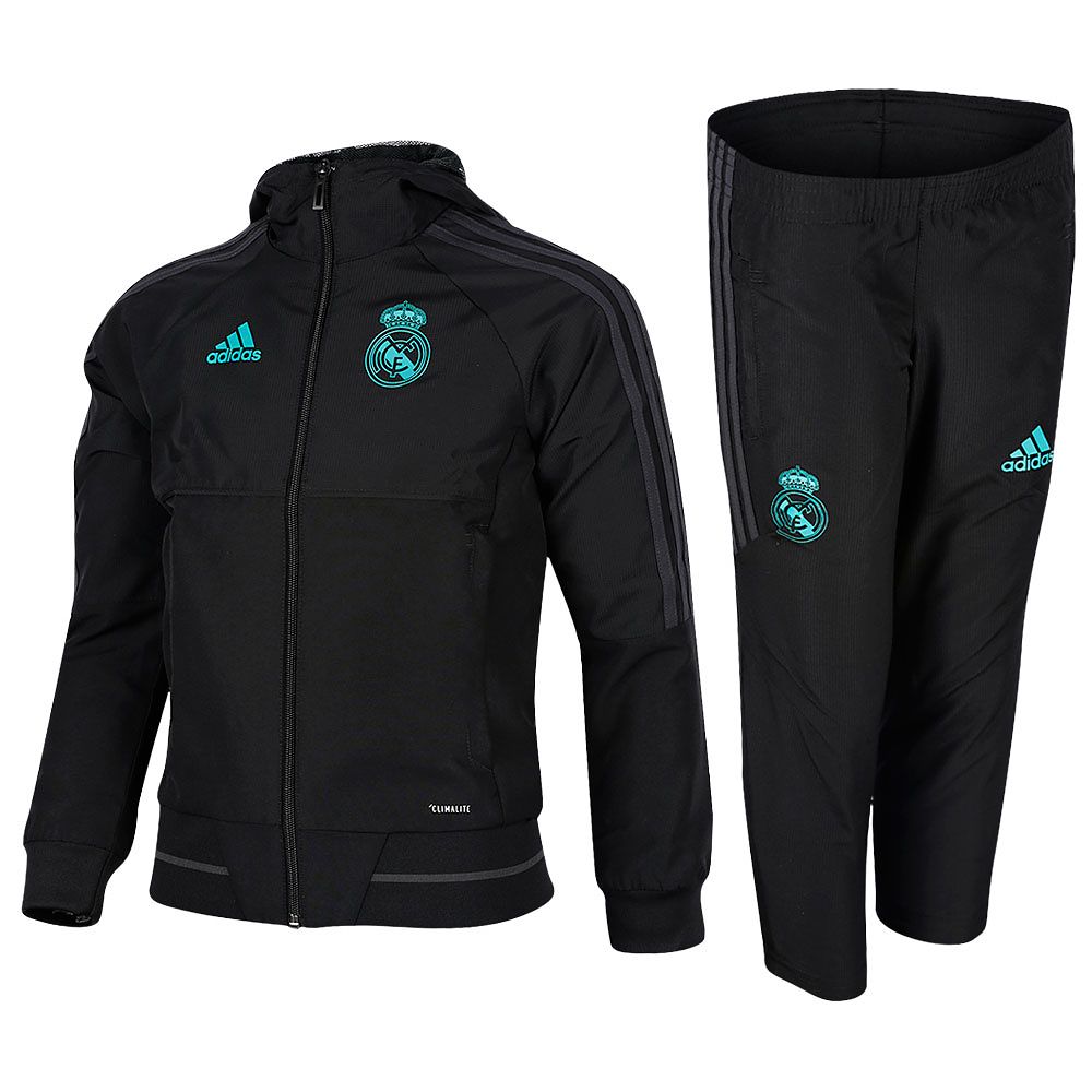 Chándal Pre-Match Real Madrid 2017/2018 Junior Negro - Fútbol Factory