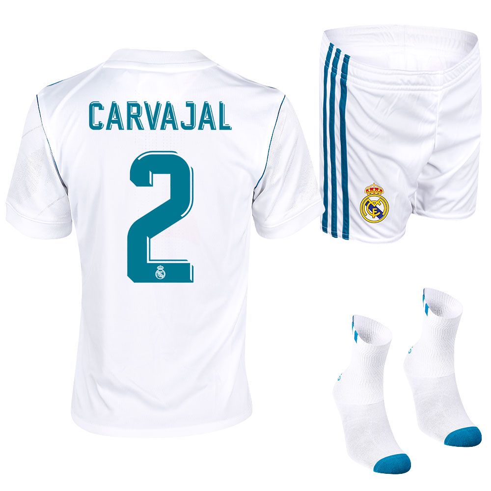 Conjunto 1ª Real Madrid 2017/2018 Carvajal Infantil - Fútbol Factory