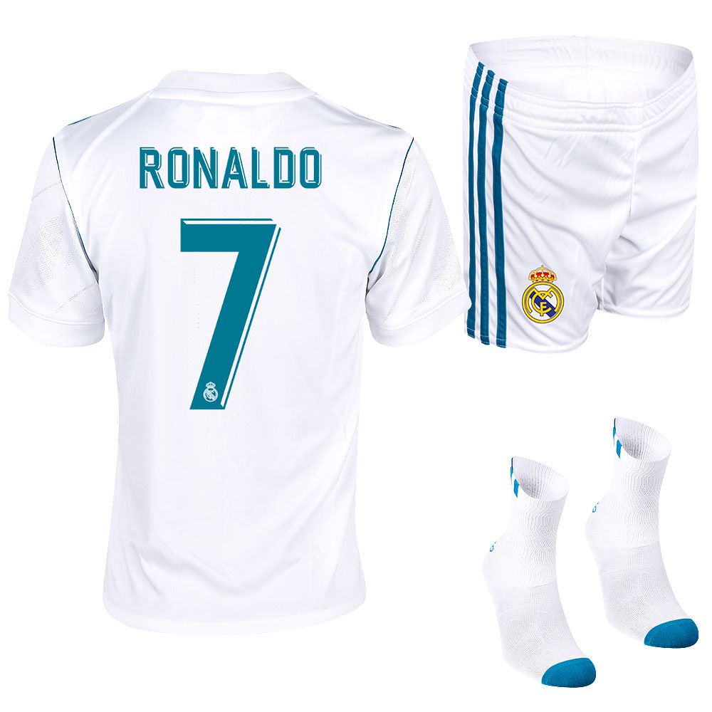 Conjunto 1ª Real Madrid 2017/2018 Ronaldo Infantil - Fútbol Factory