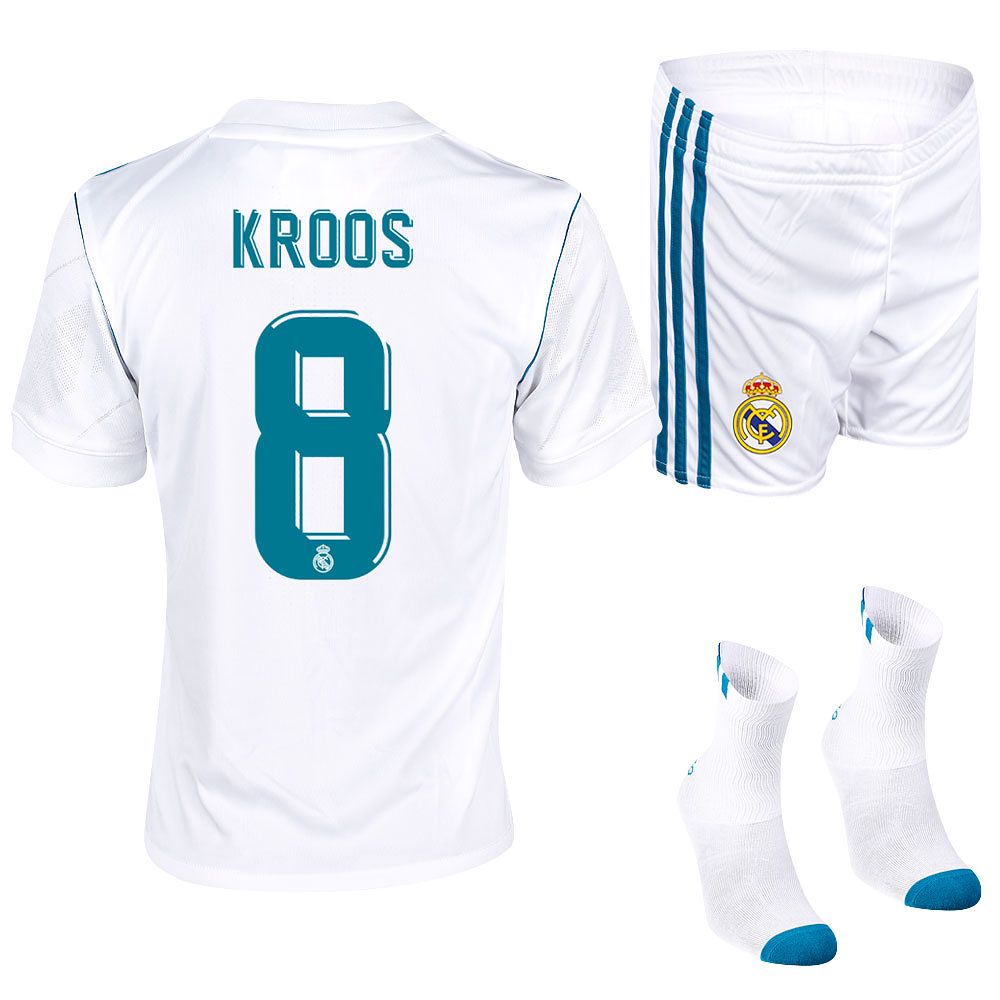 Conjunto 1ª Real Madrid 2017/2018 Kroos Infantil - Fútbol Factory