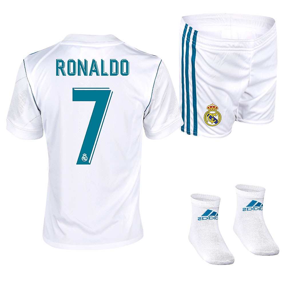 Conjunto 1ª Real Madrid 2017/2018 Ronaldo Bebé - Fútbol Factory