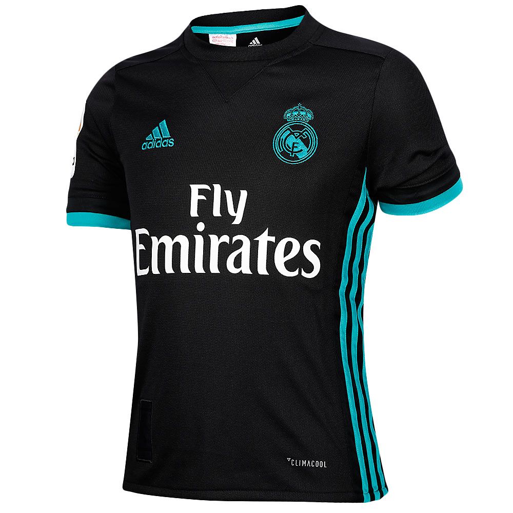 Camiseta 2ª Real Madrid 2017/2018 LaLiga Junior Negro - Fútbol Factory