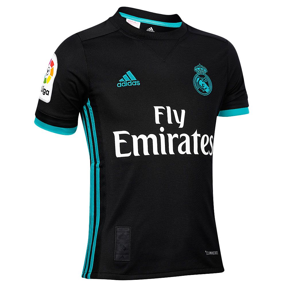 Camiseta 2ª Real Madrid 2017/2018 LaLiga Junior Negro - Fútbol Factory