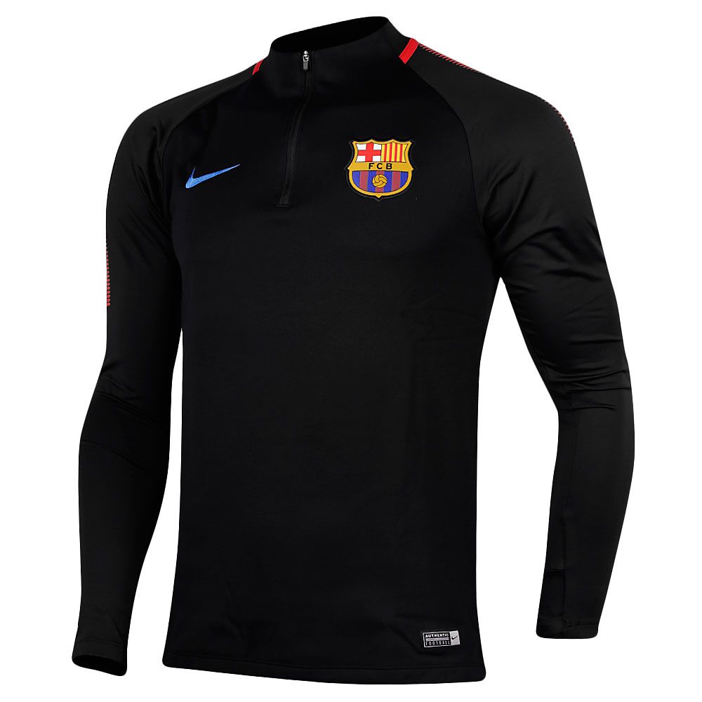 Sudadera de Training FC Barcelona Dry Squad Drill 1 4 2017 2018 Negro